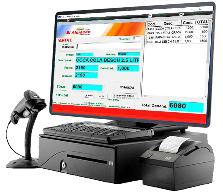 Completo kit punto de venta para almacenes